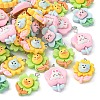 40Pcs 4 Styles Opaque Resin Pendants RESI-CJ0002-85-3
