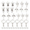 60Pcs 6 Styles Alloy & Glass Pearl Beaded Pendants PALLOY-TAC0162-2