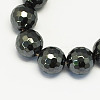 Non-magnetic Synthetic Hematite Beads Strands G-S084-10mm-1