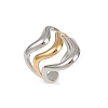 304 Stainless Steel Open Cuff Rings for Women RJEW-K296-03A-GP-4
