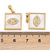 Brass Micro Pave Clear Cubic Zirconia Pendants KK-C109-07A-G-3