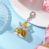 Angel Glass Beaded & Alloy Pendant Decorations HJEW-MZ00189-01-2