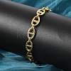 304 Stainless Steel Mariner Link Chain Bracelets for Women BJEW-F488-54A-G-3
