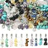 50Pcs 10 Style Natural & Synthetic Gemstone European Dangle Charms HJEW-CJ00093-1