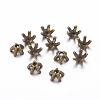 5-Petal Tibetan Style Alloy Bead Caps MLF0663Y-NF-01-1