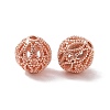 Rack Plating Brass Hollow Beads KK-P219-01A-RG-3