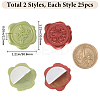 50Pcs 2 Styles Adhesive Wax Seal Stickers DIY-CP0010-26A-2