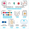 DIY Wood Beaded Bracelets and Keychains Making Kit DIY-PH0008-94-5