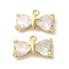 Brass Charms with Glass KK-S512-03G-1