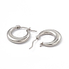 Tarnish Resistant 201 Stainless Steel Hoop Earrings with 304 Stainless Steel Pins for Women EJEW-B016-06P-2
