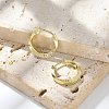 Twist Brass Micro Pave Clear Cubic Zirconia Hoop Earrings EJEW-D311-006G-4