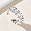 Brass Micro Pave Cubic Zirconia Cuff Open Rings for Women RJEW-L343-16P-04-1