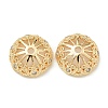Rack Plating Brass Micro Pave Clear Cubic Zirconia Bead Caps KK-K386-13G-01-1