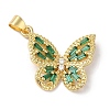 Rack Plating Brass & Cubic Zirconia Pendants KK-L216-014G-02-1