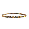 4mm Round Natural Tiger Eye Beads Bracelet for Men KG3069-34-1