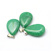 Teardrop Dyed Natural Malaysia Jade Pendants G-Q368-10-2