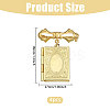 4Pcs Brass Locket Pendants Brooches JEWB-CA00011-2
