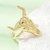 Brass Cuff Open Rings for Women RJEW-F216-04G-2