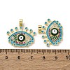 Brass Micro Pave Cubic Zirconia Pendants KK-F903-08G-02-3