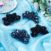 AHADEMAKER 4Pcs 2 Colors Glass Rhinestone Sew on Ornament Accessories FIND-GA0002-16-3