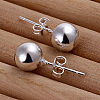 Ball Brass Stud Earrings EJEW-BB11902-4