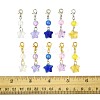 50Pcs Glass & Acrylic Star Pendant Decorations HJEW-FS00046-5