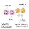 3 Pairs 304 Stainless Steel Earring Sets VB5348-6-1