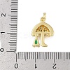 Rack Plating Brass Micro Pave Cubic Zirconia Pendants KK-R166-02G-06-3