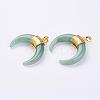 Natural Green Aventurine Pendants G-L466-A03-1