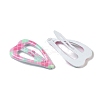 10Pcs 5 Colors Tartan Pattern Epoxy Resin Snap Hair Clip PHAR-P009-01E-4