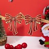 Bowknot Alloy Enamel Stud Earrings FS-WGE51B1-01-2