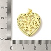 Brass Micro Pave Cubic Zirconia Pendants KK-Z042-21G-02-3