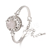 Rotating Sun Natural & Synthetic Gemstone Link Bracelets GG-CBA0251-11P-6
