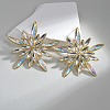 304 Stainless Steel Glass Stud Earrings for Women EJEW-M095-16G-5