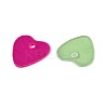Spray Painted Natural Capiz Shell Heart Charms SHEL-K006-66-3