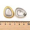 304 Stainless Steel Two Tone Triangle Stud Earrings LS-EJEW-Z116-03GP-01-3