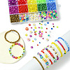 Rainbow Color DIY Glass Seed & Acrylic & Handmade Polymer Clay Beads Bracelet Making Kits DIY-FS0007-74-3