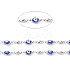 Enamel Hamsa Hand with Evil Eye Link Chains CHS-G023-02P-01-2