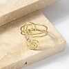 304 Stainless Steel Round Wrap Open Cuff Rings for Women Men RJEW-Z071-02A-G-2