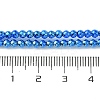 Baking Paint Synthetic Non-Magnetic Hematite Beads Strands G-H020-K01-06-4