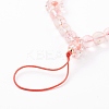 Frosted Round Spray Painted Glass Beaded Mobile Straps HJEW-JM00467-03-2