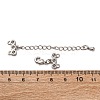 Brass Micro Pave Clear Cubic Zirconia Chain Extender KK-A214-35P-3