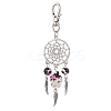 10Pcs 5 Styles Woven Net/Web with Wing Alloy Pendant Decorations HJEW-JM02975-02-4