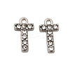 Letter 304 Stainless Steel Rhinestone Charms STAS-H240-24T-P-1