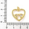 Rack Plating Brass Micro Pave Clear Cubic Zirconia Pendants KK-Z063-10G-03-3