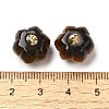Natural Tiger Eye Pumpkin Charms with Golden Tone Brass Bails G-C158-06G-01-3
