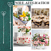 120Pcs 2 Style Heart Shaped Plastic Flower Card Holder Stick AJEW-GA0003-93B-5