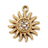 304 Stainless Steel Micro Pave Rhinestone Charms STAS-G369-05G-2