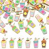 30Pcs 6 Styles Alloy Enamel Pendants ENAM-CJ0003-16-3