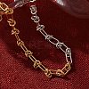 11MM Two Tone 304 Stainless Steel Oval Link Chain Necklaces for Men Women NJEW-A070-01GP-1
